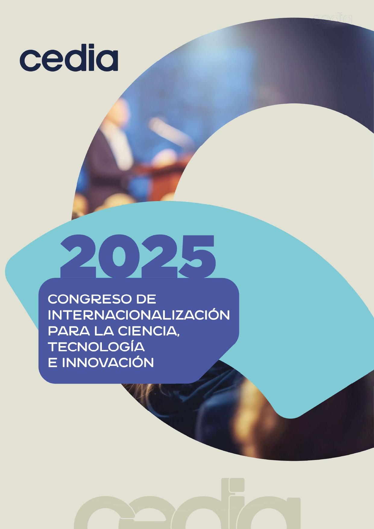 Portada del libro de memoris del Congreso de Internacionalización para la ciencia, tecnología e innovación 2025 organizado por CEDIA